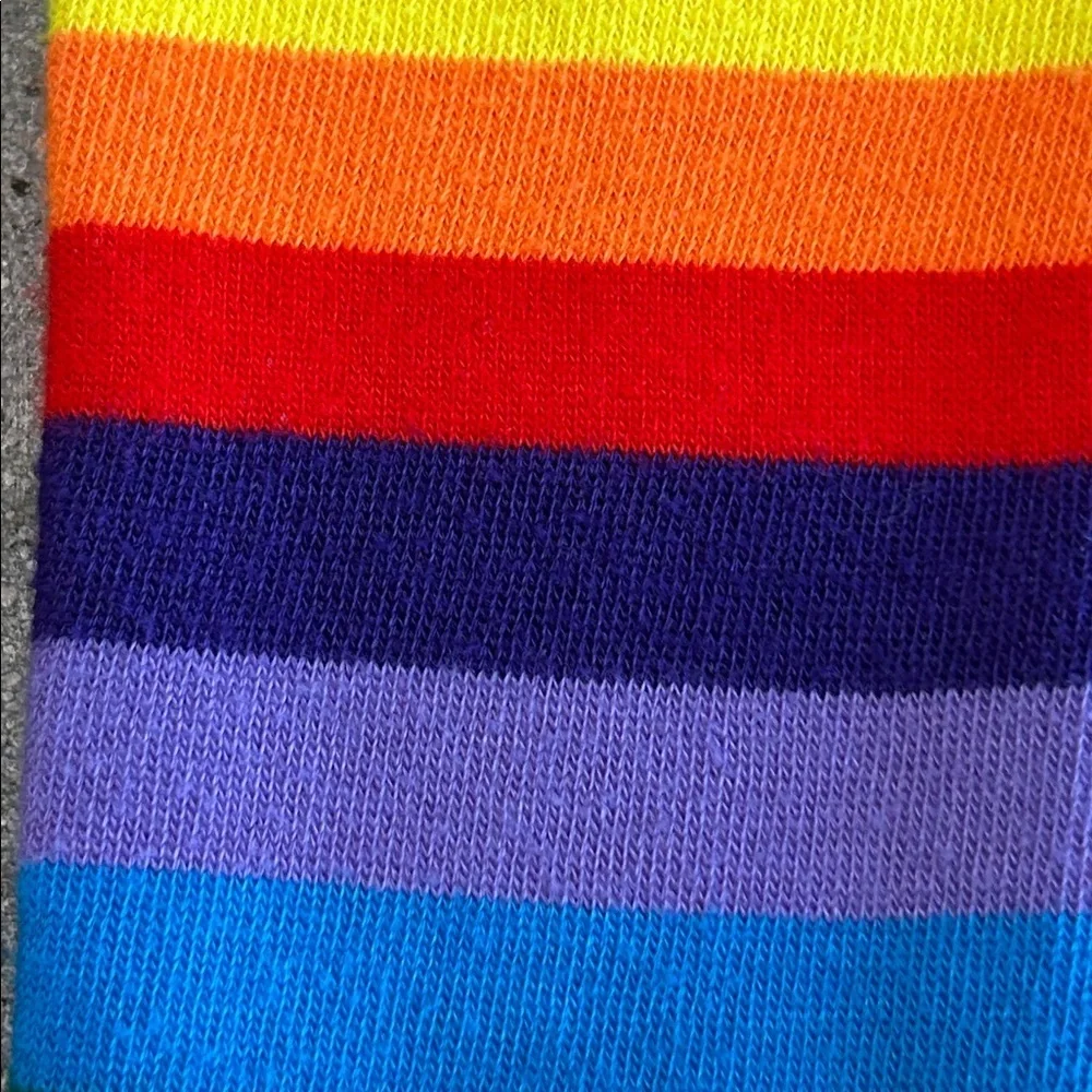 Bright Rainbow Stripe Knee-High Socks - Multicolor